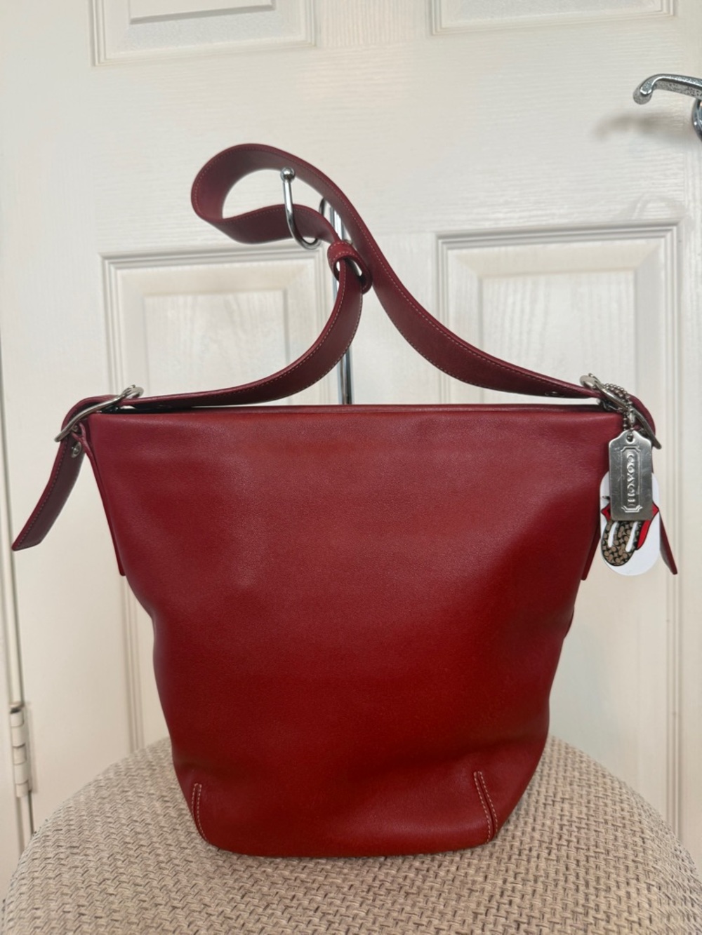 COACH LEGACY SOHO 2002 RED LEATHER BAG #9186 - Picture 4 of 17